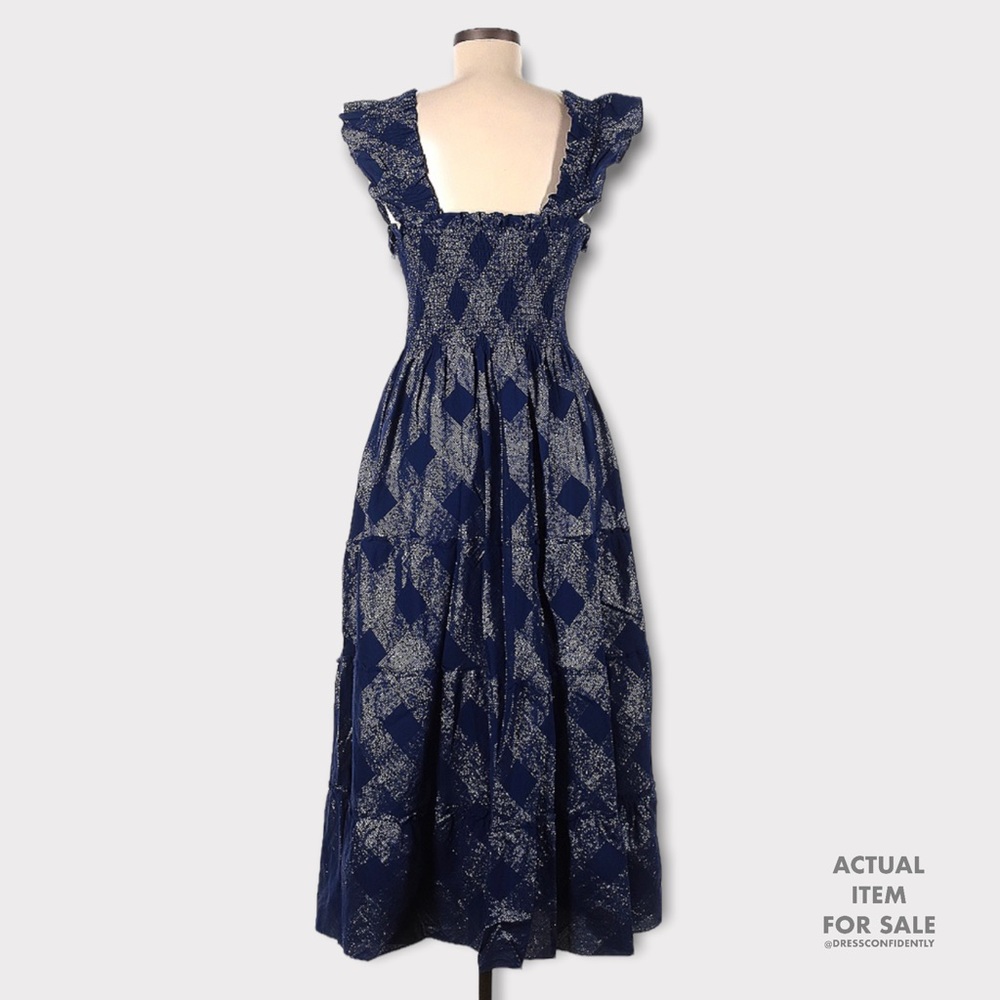 HILL HOUSE Ellie Nap Dress - Navy Glitter Check - Picture 5 of 6